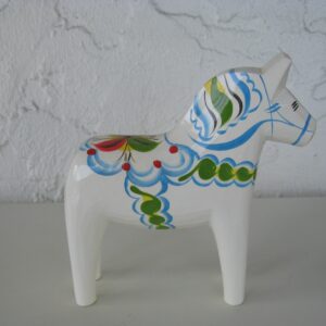 White Dala Horse 6.5"