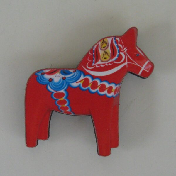 Magnet: Flat Red Dala Horse 2"