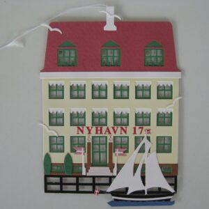 Papercut mobile "Nyhavn 17"  6" x 4.5"  Made in Denmark by Oda Wiedbrecht  1 left