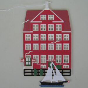 Papercut mobile "Nyhavn 37" 7" x 4.25"  Made in Denmark by Oda Wiedbrecht