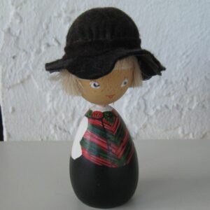 Handpainted boy doll in folkdress of Bohuslan, 5" tall, 1 LEFT IN STOCK