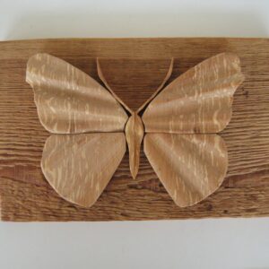 "Butterfly" by Gunnar Kanevad; world famous Swedish wood sculptor  9" x 8" distressed birch