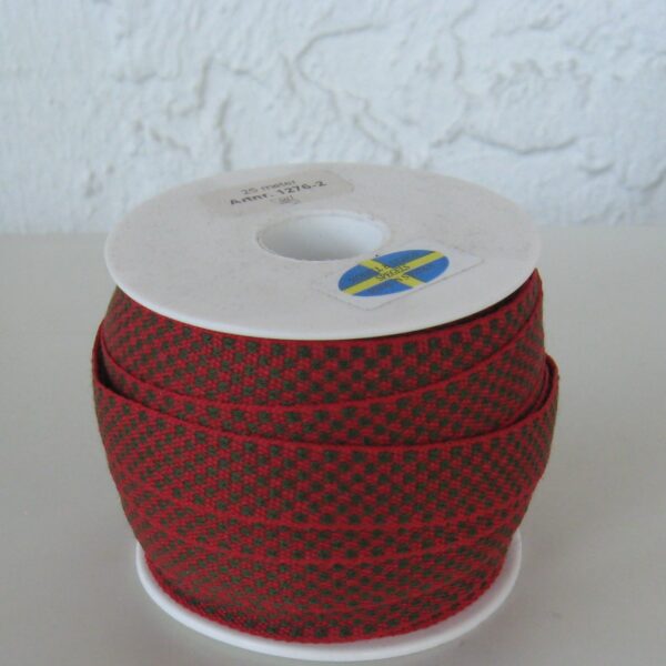 red/green ribbon sold by the yard   Made in Sweden
