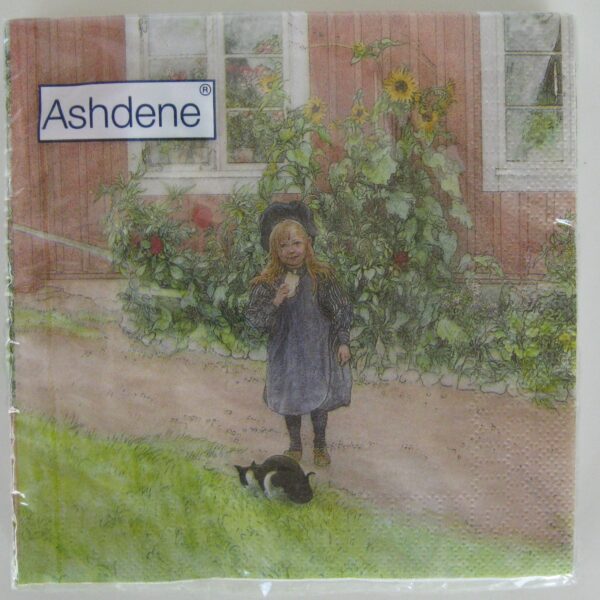 Carl Larsson design luncheon napkins:  "Brita's Garden"