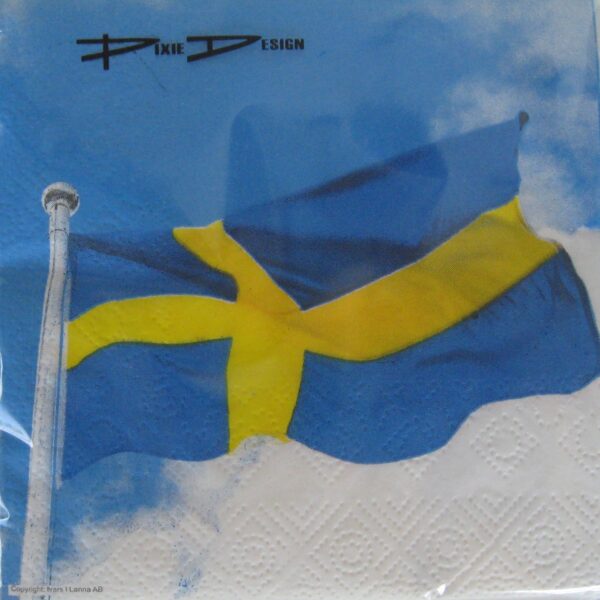 Swedish flag beverage napkins 20 in pkg 3 ply