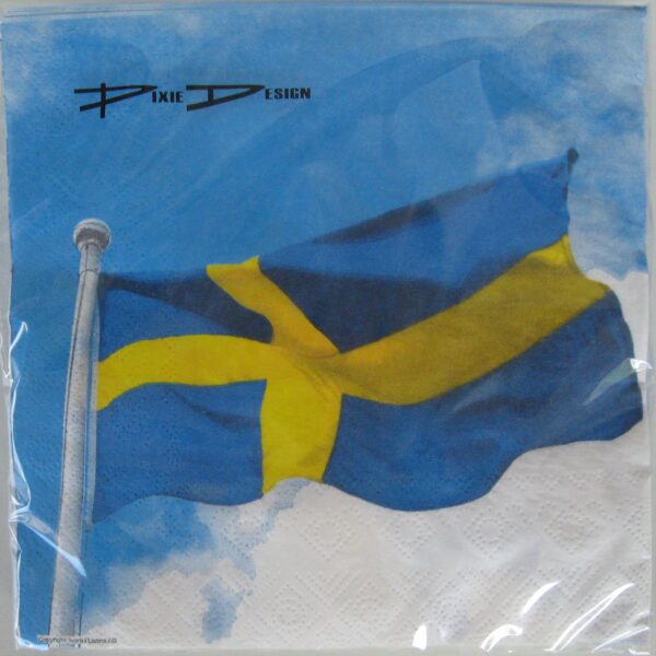 Swedish flag luncheon napkins 20 in pkg 3 ply