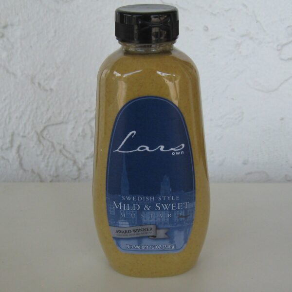 Lars Own Swedish style mustard  mild  12 oz