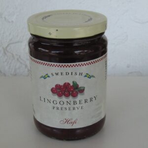 Hafi Lingonberry preserves 14.1 oz  ( less sugar  -only 7 grams)