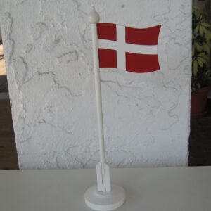 Handpainted wood Danish table flag