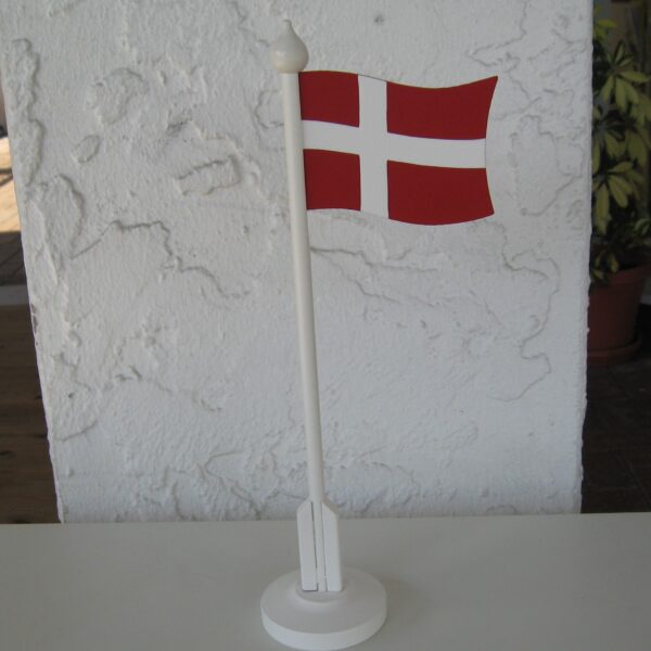 Handpainted wood Danish table flag