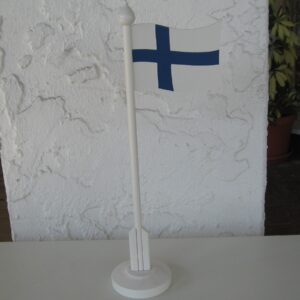 Handpainted wood Finnish table flag