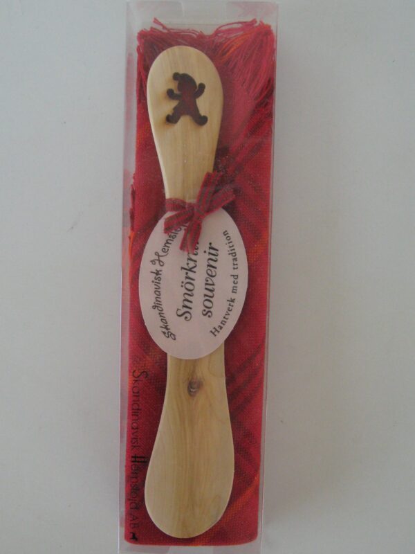 Boxed set with "Tomte" spreader and cookie cloth  10" x 10"  Made in Sweden