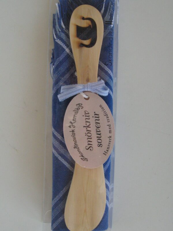 Boxed set with "Viking ship" spreader and cookie cloth  10" x 10"  Made in Sweden