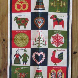 Swedish landscapes tea towel 28" x 18" linen/cotton by Almedahls