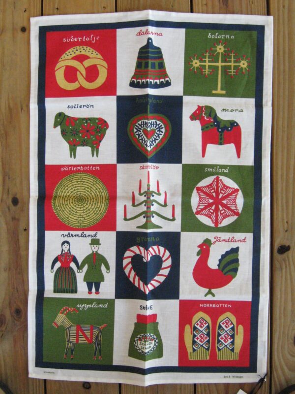 Swedish landscapes tea towel 28" x 18" linen/cotton by Almedahls