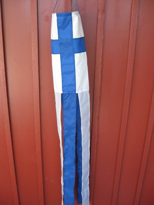 Finnish blue/white windsock, 60" long