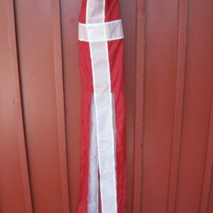Danish red/white windsock, 60" long