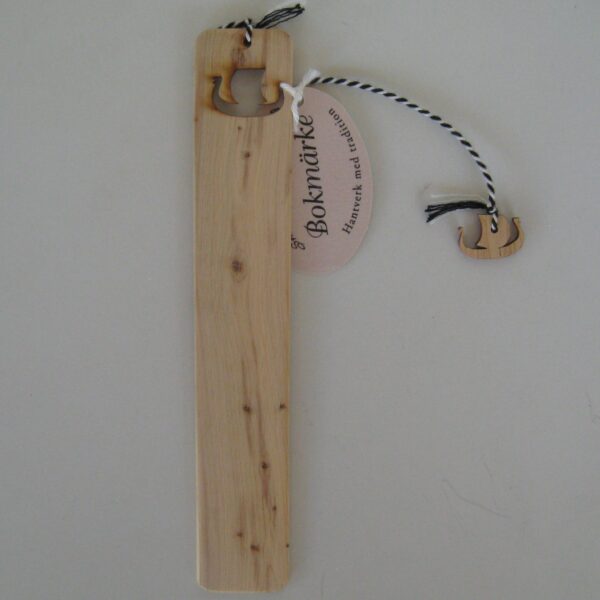 Bookmark made of juniper wood, 6.5" long, Viking ship design