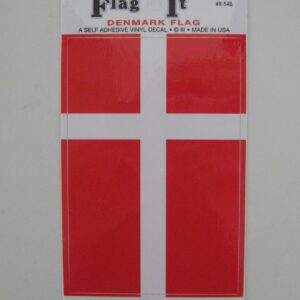 Decal, Danish Flag, 5" x 3.5"