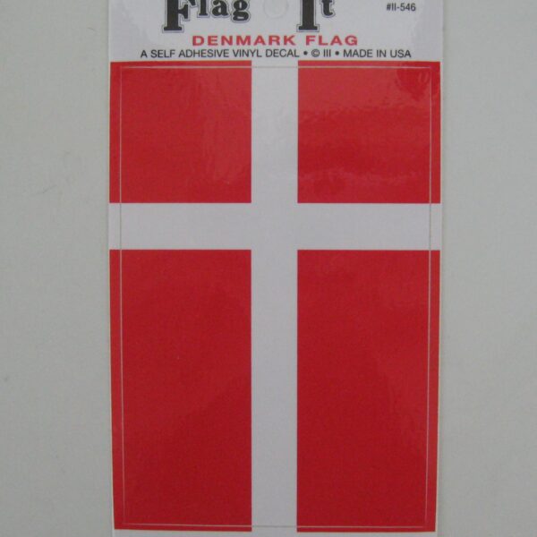Decal, Danish Flag, 5" x 3.5"