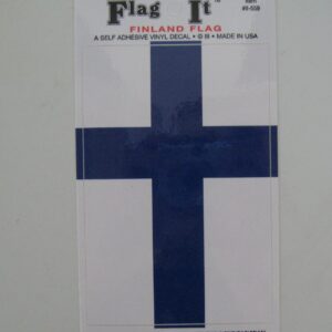 Decal, Finnish Flag, 5" x 3.5"