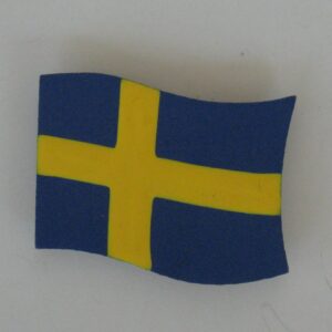Magnet, flag, Swedish wood