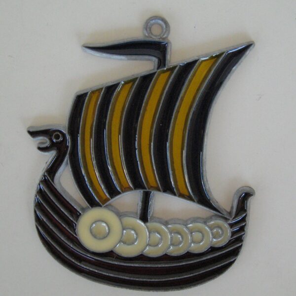 Sun catcher  Viking ship blue/yellow