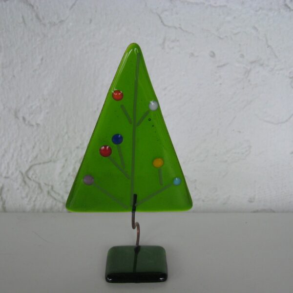Christmas tree by Ebba Krarup of Denmark   6.5" x 2" glass