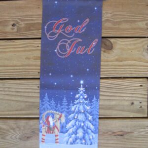 God Jul hanging:  "tomte/goat"   24" x 8.5" polyester
