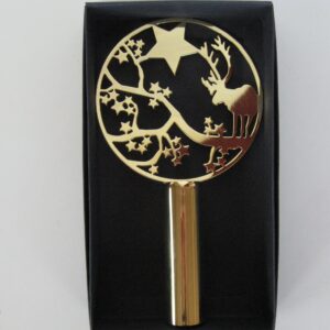 Brass tree topper  "Deer"  8.5" x 5"  Pluto of Sweden