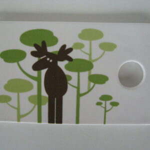 Ceramic moose motif tray   10" x 6"  Pluto of Sweden
