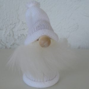 Small tomte in white "Olle"  4"  Made in Sweden