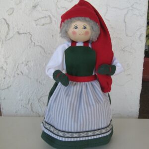 tomte lady in green  11"  Butticki of Sweden