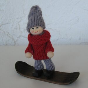 tomte w/snowboard  5"  Made in Sweden