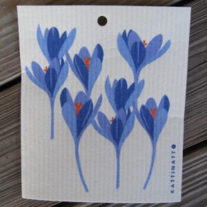 Swedish screen printed dish washing sponge/ dish cloth  "croci"   Kattinatt of Sweden