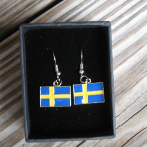 Swedish flag earrings