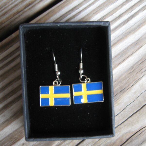 Swedish flag earrings