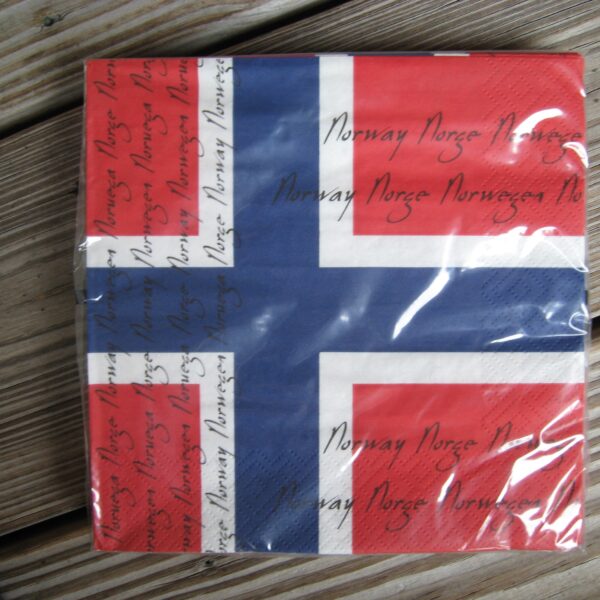 Norwegian flag luncheon napkins 6.5"x 6'5" 20 in pack