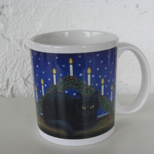 Swedish Christmas mug "black cat"