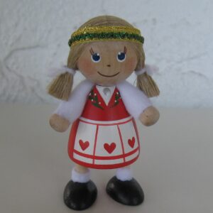Christmas girl 3" wood Made in Sweden