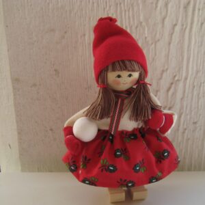 Tomte lady w/snowball Butticki of Sweden 6"