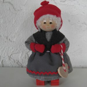 Tomte lady w/red shoes Butticki of Sweden 7"