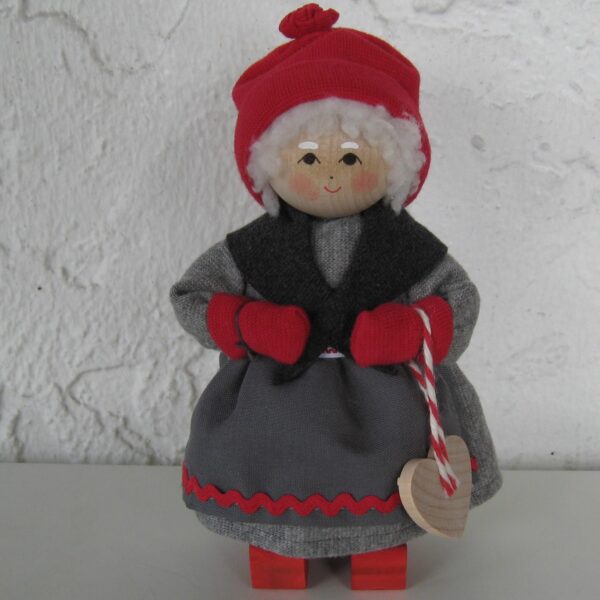 Tomte lady w/red shoes Butticki of Sweden 7"