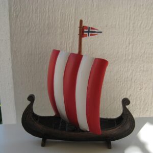 Viking Ship & sail resin 6"x 6"
