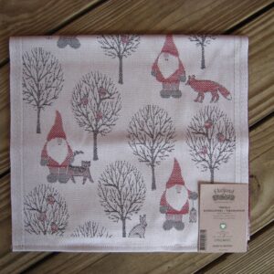 100% organic cotton runner "tomte life" Made in Sweden by Ekelund  14" x 47"