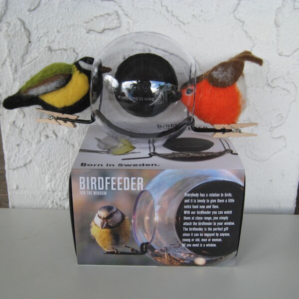 Window bird feeder from Born in Sweden  8"x5" with suction cup  (felt birds not included)
