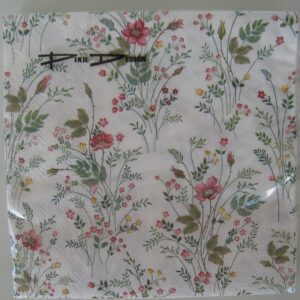"small flowers" beverage napkins 3 ply, 20/pkg