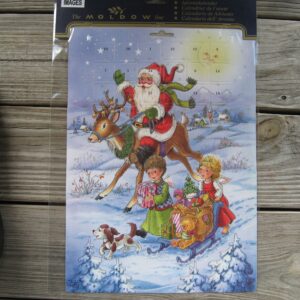 Christmas advent calendar "Santa on reindeer" 15" x 12"