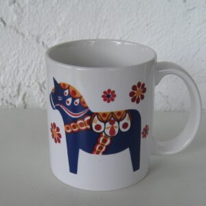 Mug  Dala Horse blue