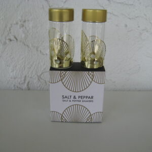 "Sun Gold" salt & pepper shakers 3"  Pluto of Sweden